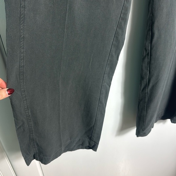Eileen Fisher Pull On Straight Wide Leg Green Grey Trouser Pants M Minimalist - Picture 3 of 14